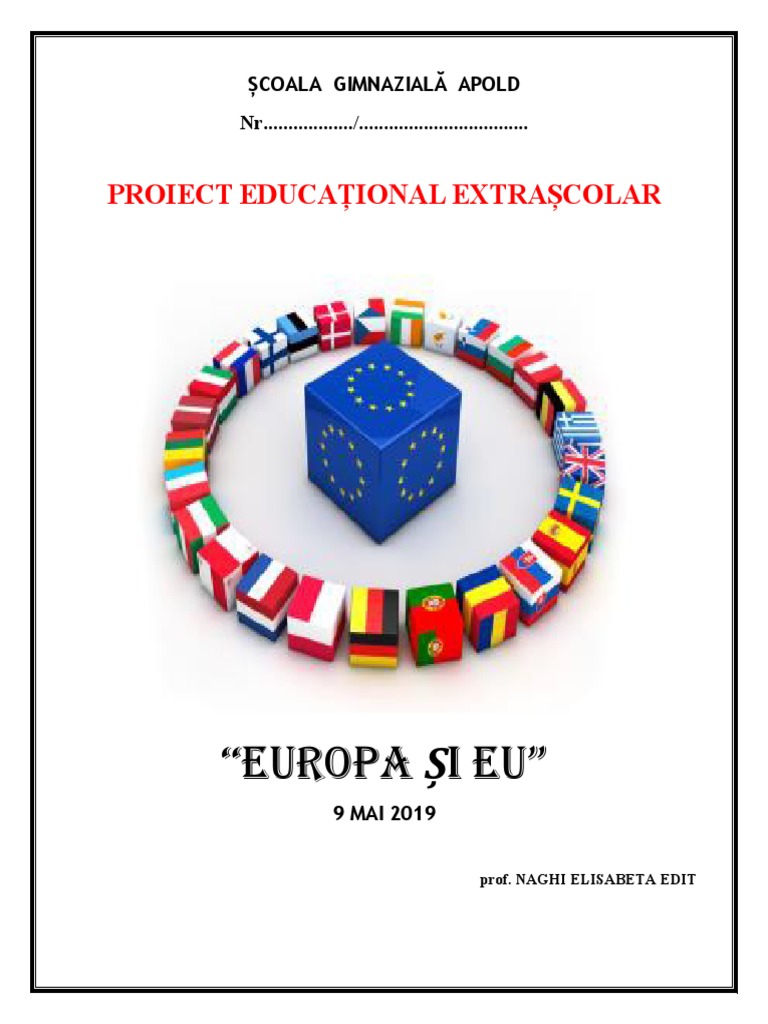 Proiect Educational Europa Si Eu | PDF