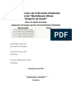 Informe Técnico de La Revisión Ambiental Inicial Del "Bachillerato Oficial Gregorio de Gante"
