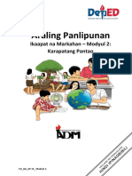 Araling Panlipunan: Ikaapat Na Markahan - Modyul 2: Karapatang Pantao