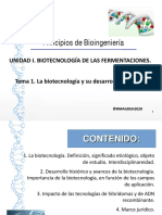 Laminas Resumen UNIDAD I Tema 1 La Biotecnologia Desarrollo Historico
