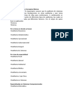 Tipos de Auditoría y Conceptos Básicos