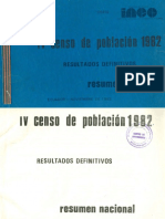 IV Censo de Población 1982. Ecuador INEC