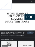 Q-Style - Work Hard in Silence Let SUCCESS Make The Noise #Quot ... Related Content