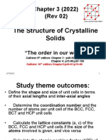 Chapter 3 (2022) (Rev 02) : The Structure of Crystalline Solids