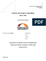 Analysis and Design of Algorithms (BCL 206) : Lab Practical Report