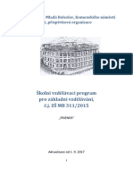 Školní Vzdělávací Program Pro Základní Vzdělávání, Č.J. ZŠ MB 311/2015