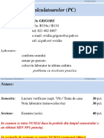 Programarea Calculatoarelor (PC)