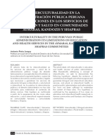 Limitaciones interculturales en educación y salud Aymara