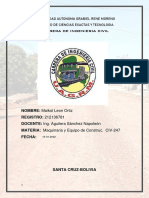 Carrera de Ingenieria Civil: Universidad Autonoma Grabiel Rene Moreno Facultad de Ciencias Exactas Y Tecnologia