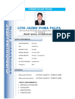 Luis Jaime Poma Palpa: Curriculum Vitae