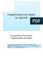 L'augmentation de Capital: Les Objectifs