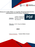 Sistema de Crédito Público en Argentina (Programa Federal de Des-Endeudamiento de Las Provincias Argentinas)