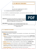 Tema 3 El Mercado Financiero: 3.1 La Demanda de Dinero 3.2 La Determinación Del Tipo de Interés de Equilibrio