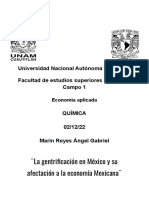 La Gentrificación en México y Su Afectación A La Economía Mexicana