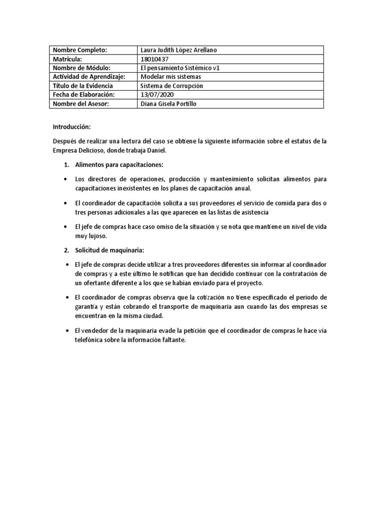 Análisis del Sistema de Corrupción Empresarial | PDF | Corrupción ...