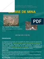 Cierre de Mina: Curso de Preparación Postoperativo para Ecologos, Geologos, Mineros Y Metalurgistas
