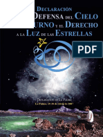 Declaracion Defensa Cielo Nocturno La Palma 2007