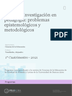 Investigación Pedagogía: Problemas Epistemológicos