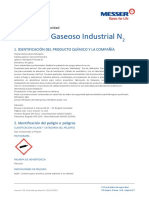 N2 Ficha de datos de seguridad nitrógeno industrial