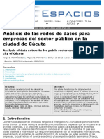 Análisis de Las Redes de Datos para Empresas Del Sector Público en La Ciudad de Cúcuta