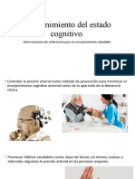 Mantenimiento Del Estado Cognitivo.: Intervenciones de Enfermería para Un Envejecimiento Saludable