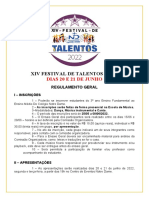 Festival de Talentos - Regulamento Geral 2022