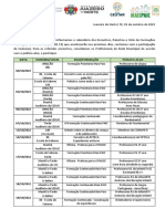 Calendário de formações e encontros da rede municipal de Juazeiro do Norte