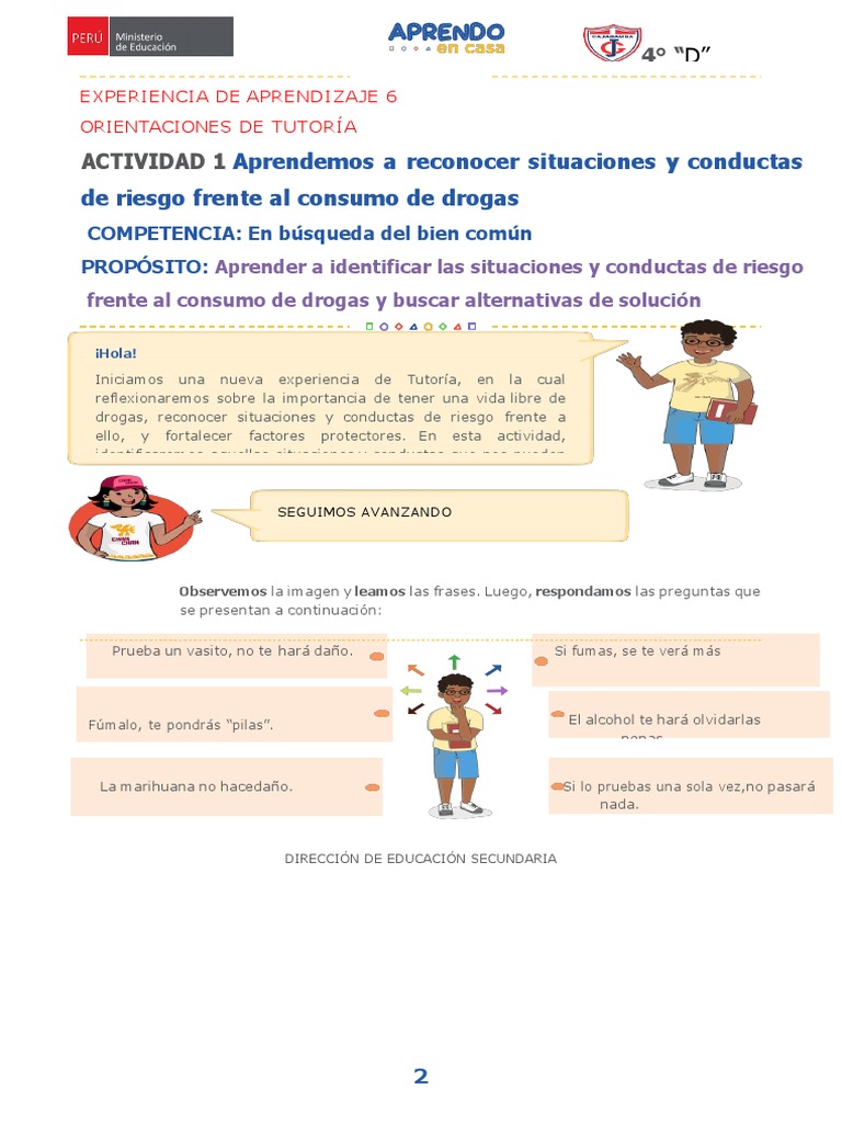 Actividad 01 - Exp 06 Tutoría | PDF | Comportamiento | La dependencia ...