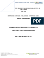 Informe Tecnico de Puntos Criticos en Santa Marta