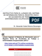 Instructivo para El Llenado Del Sistema de Información para El Registro Único de Accidentes de Trabajo Y Enfermedades Ocupacionales (Sat)