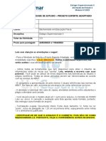 Modelo Da Atividade de Estudo - Projeto Esporte Adaptado: Vôlei Sentado