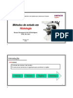 Métodos de estudo em Histologia