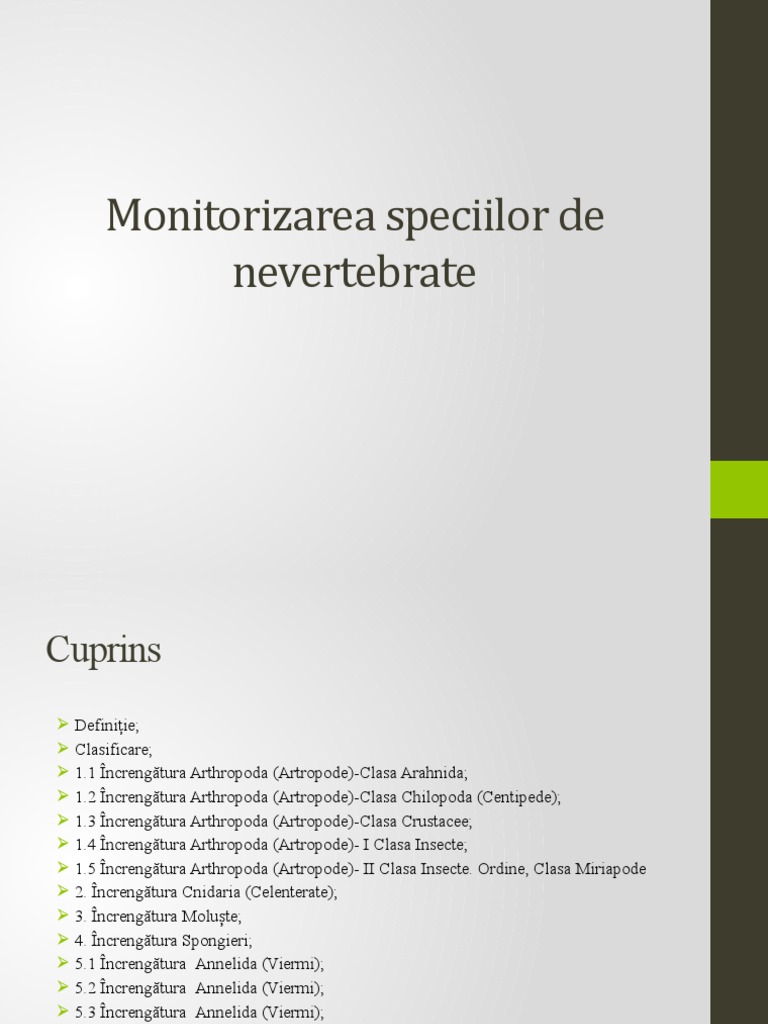 Monitorizarea Speciilor de Nevertebrate | PDF