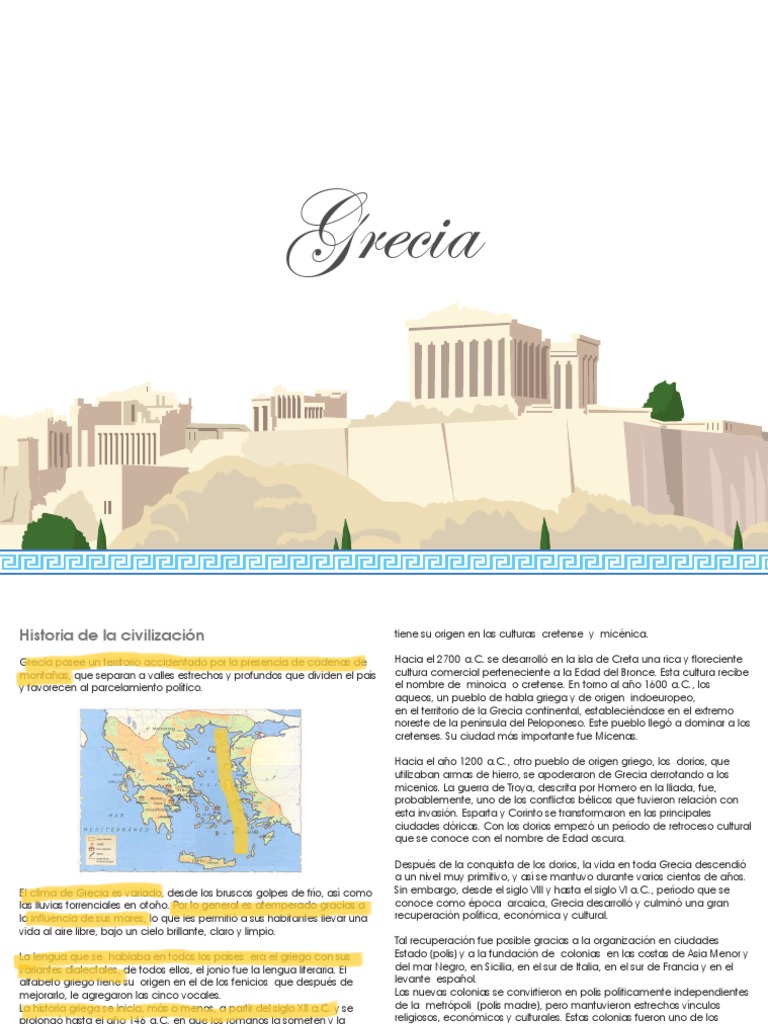 La historia y cultura de la antigua Grecia desde sus orígenes hasta la ...
