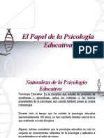 El Papel de La Psicología Educativa