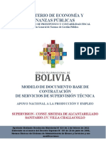 Ministerio de Economía Y Finanzas Públicas: Modelo de Documento Base de Contratación de Servicios de Supervisión Técnica