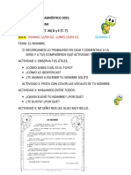 Planificación Diagnóstico 2021. Segunda Quincena Primero: A, B, C (T. M) D Y E (T. T)