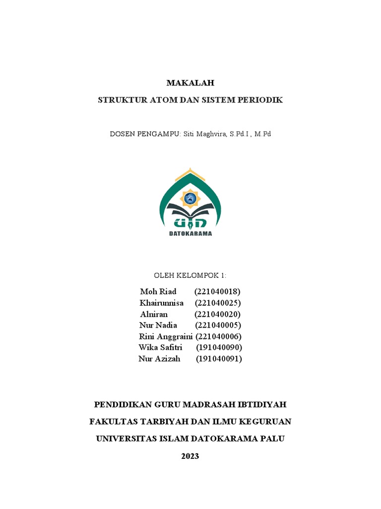 Template MAKALAH TUGAS I PDF