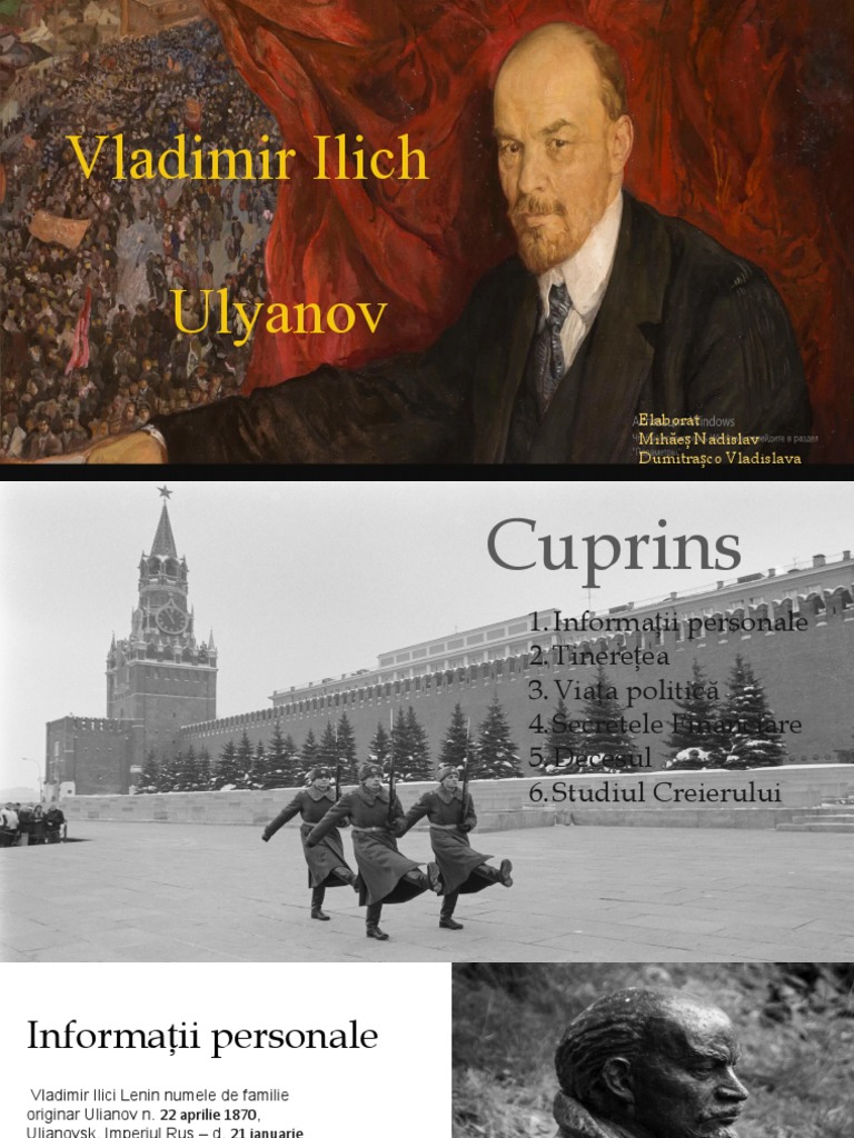 Lenin Proiect Despre Lenin Power Point | PDF