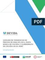 Analisis de Tendencia de Precios de Hoja de Coca PBC y Clorhidrato de Cocaina en El Peru