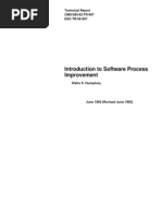 Introduction To Software Process Improvement: Technical Report CMU/SEI-92-TR-007 ESC-TR-92-007