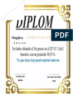 Diploma 5to puesto ETI N°2 58.33