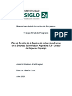 Maestría en Administración de Empresas Trabajo Final de Posgrado