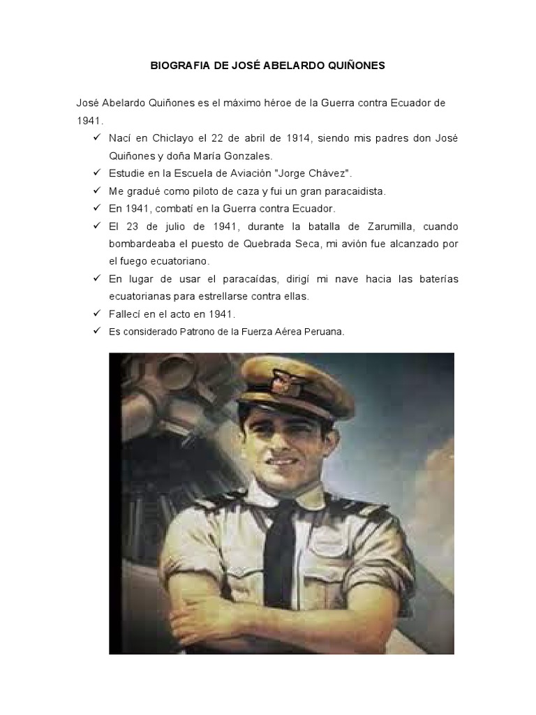 BIOGRAFIA DE JOSÉ ABELARDO QUIÑONES | PDF