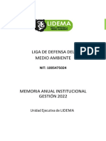 Memoria Anual Insitucional 2022 LIDEMA 10 02 2023