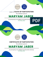 Maryam Jaber: Certificate of Participation