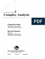 Classical Complex Analysis: Liang-Shin Hahn