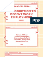 Transcultural: Introduction To Decent Work Employment