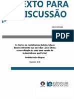 Os Limites Da Contribuição Da Indústria Ao Desenvolvimento Nos Períodos Lula e Dilma: A Consolidação de Uma Nova Versão Do Industrialismo Periférico?