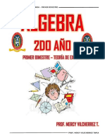 Álgebra - 2do Año de Secundaria - Primer Bimestre